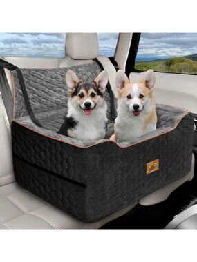 Dog Car Seat for Medium/Large Pets - Booster Seat with Cushioned Comfort